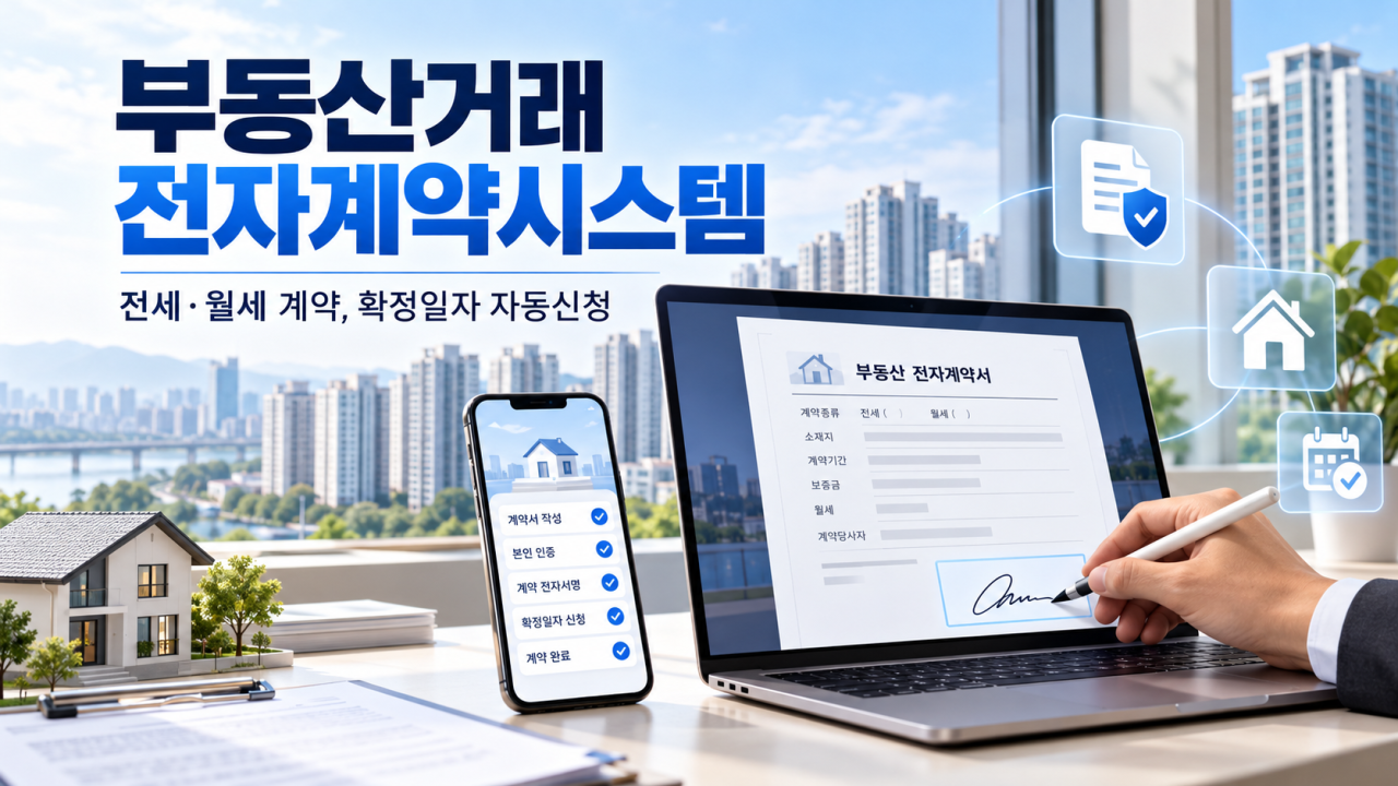 2026 부동산 전자계약시스템 이용방법｜전세·월세 확정일자 자동신청부터 대출금리 할인까지